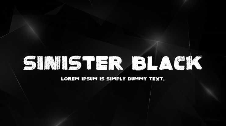 Sinister Black Font