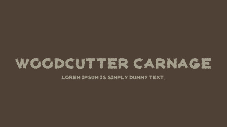 woodcutter carnage Font