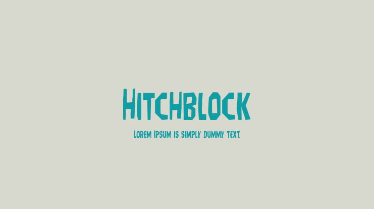 Hitchblock Font Family