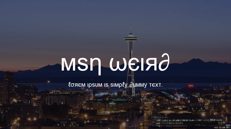 Msn Weird Font