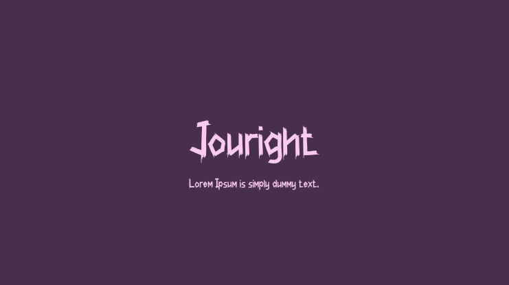 Jouright Font
