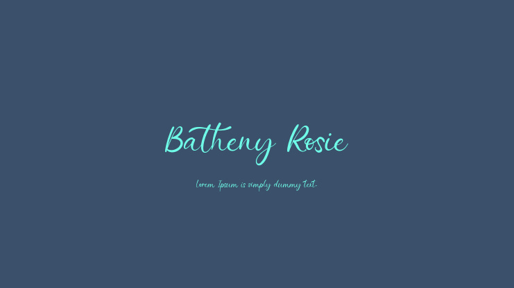 Batheny Rosie Font