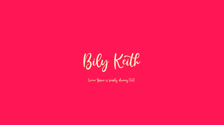 Bily Keith Font