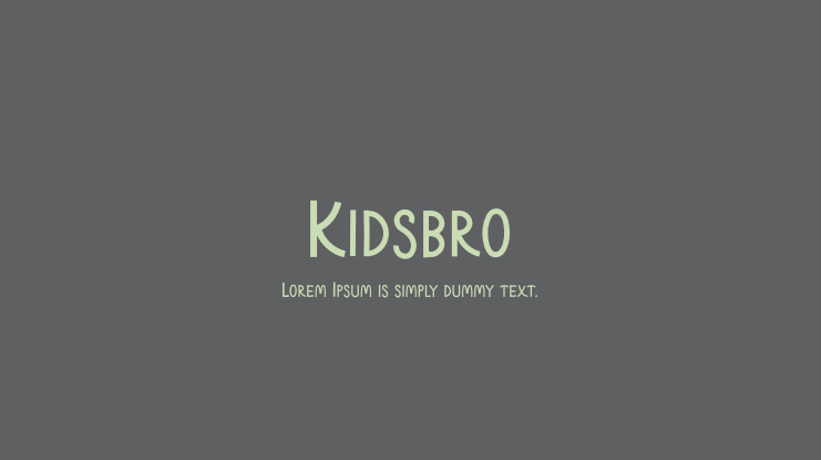 Kidsbro Font
