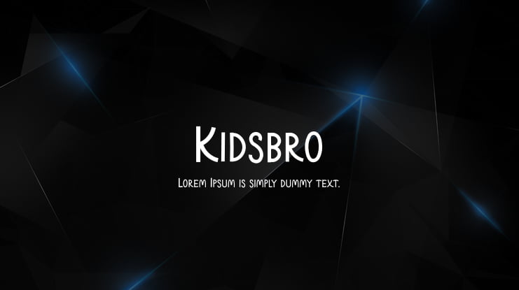 Kidsbro Font