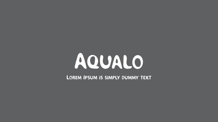 Aqualo Font