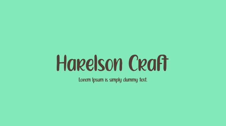 Harelson Craft Font