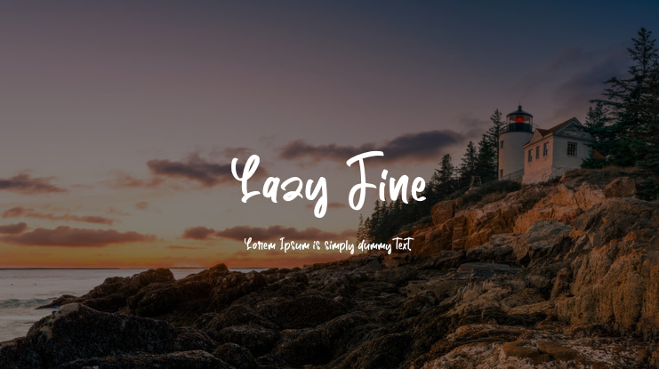 Lazy Fine Font
