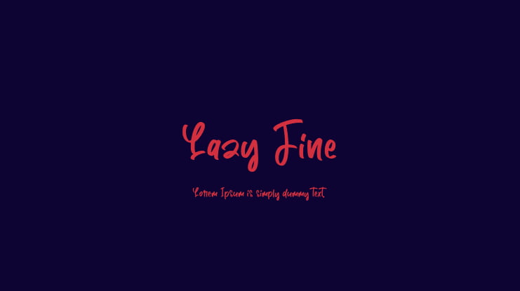 Lazy Fine Font