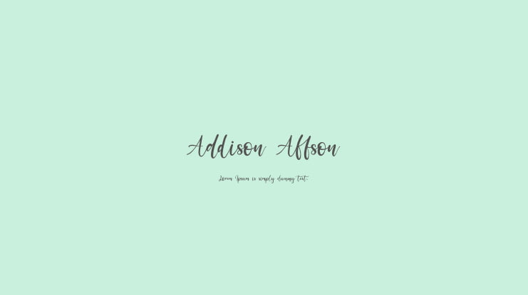 Addison Affson Font Family