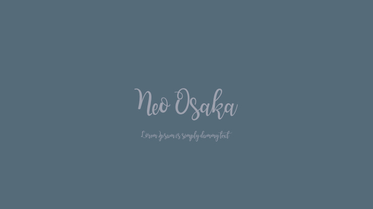Neo Osaka Font