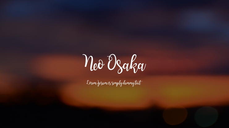 Neo Osaka Font
