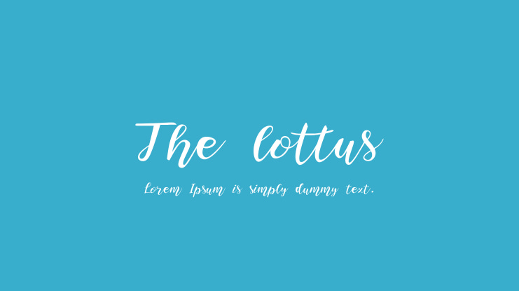 The lottus Font