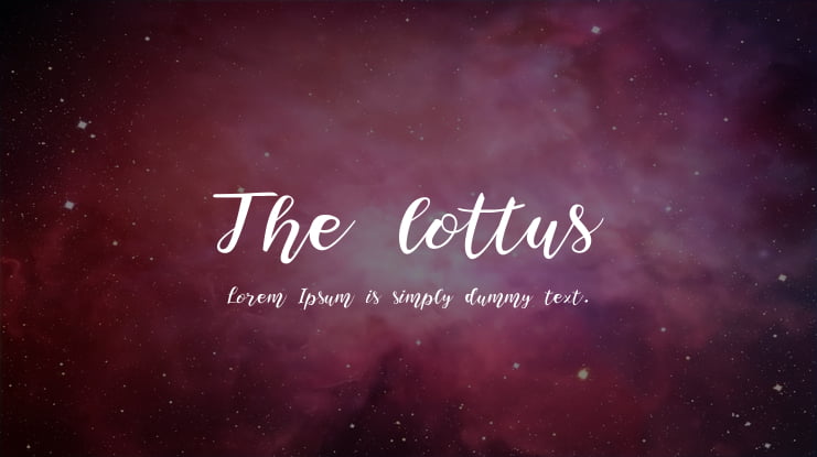 The lottus Font