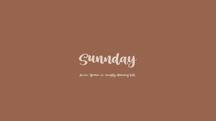 Sunnday Font Family