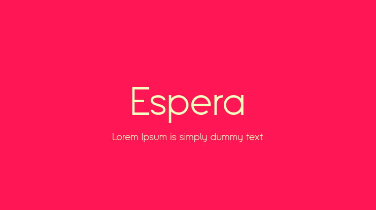 Espera Font Family