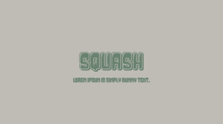 Squash Font