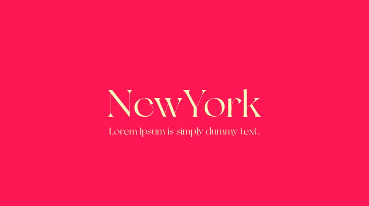 NewYork Font