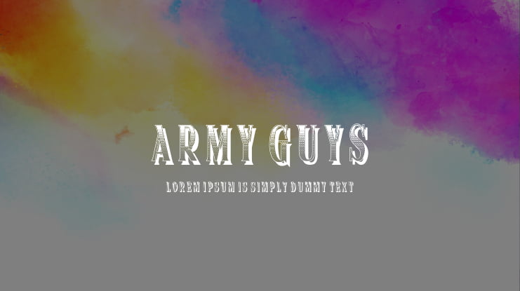 Army Guys Font