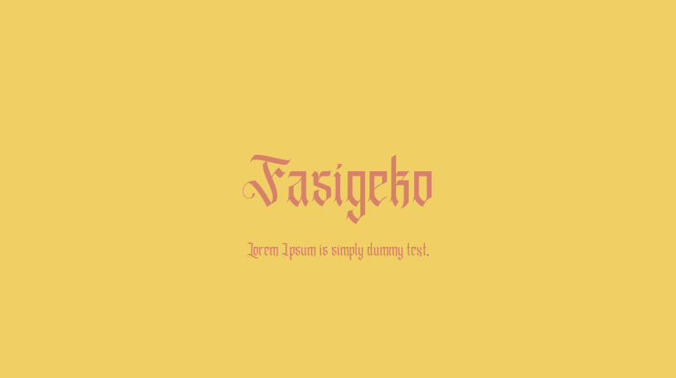 Fasigeko Font