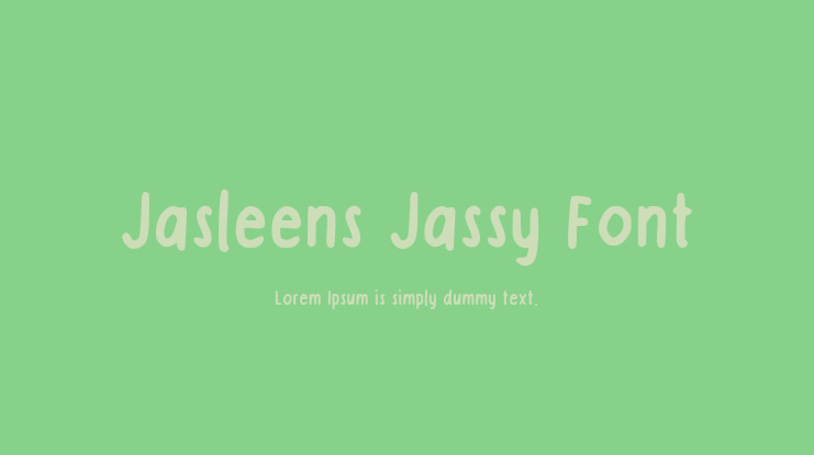 Jasleens Jassy Font