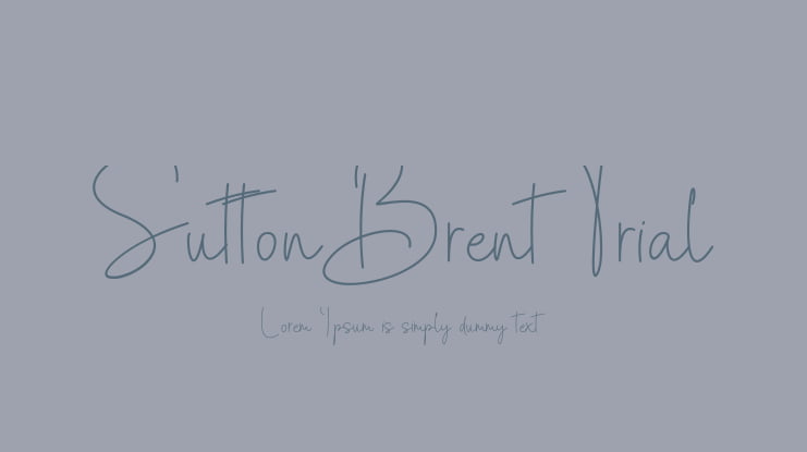 SuttonBrent-Trial Font