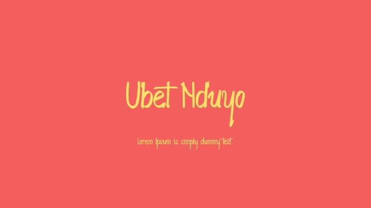 Ubet Nduyo Font