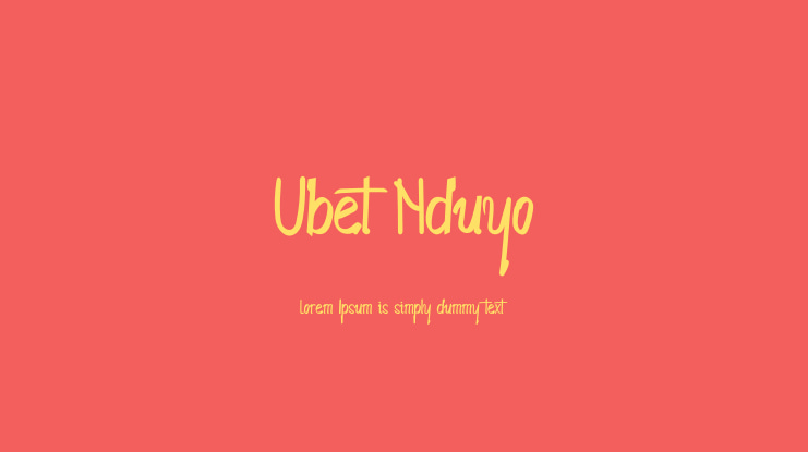 Ubet Nduyo Font