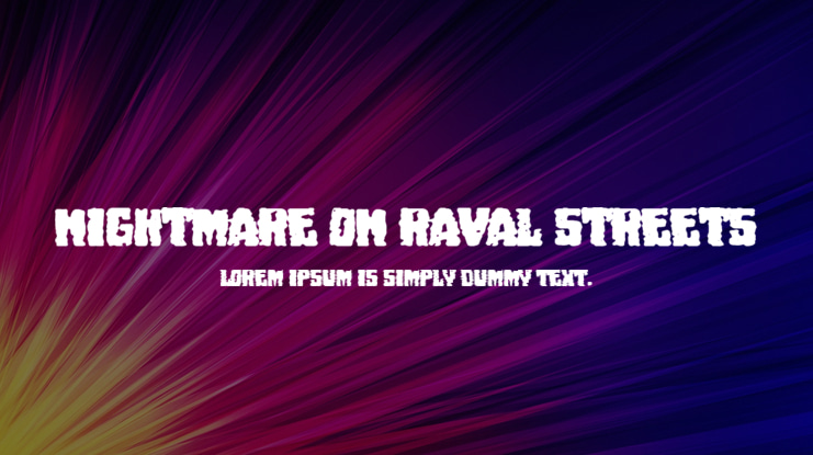 Nightmare on Raval Streets Font
