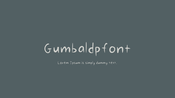 Gumbaldpfont Font