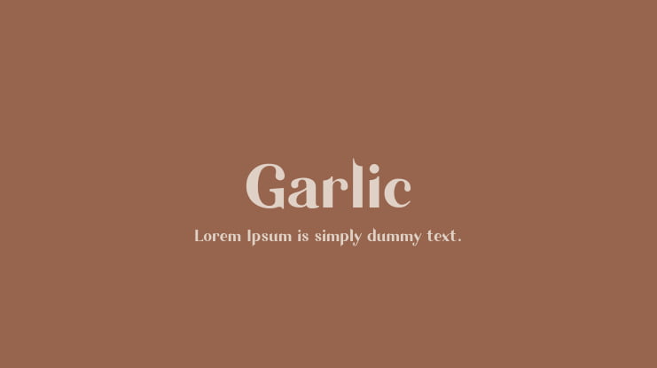 Garlic Font Family