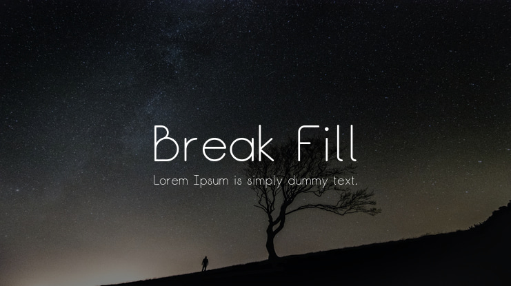 Break Fill Font Family