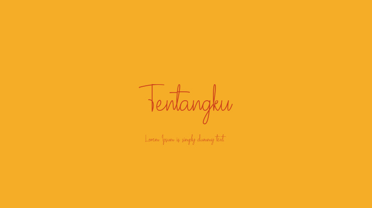 Tentangku Font Family