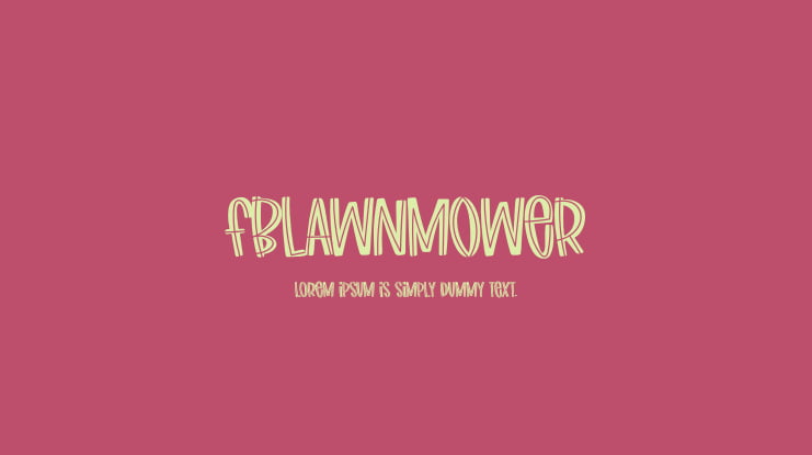 FBLawnmower Font