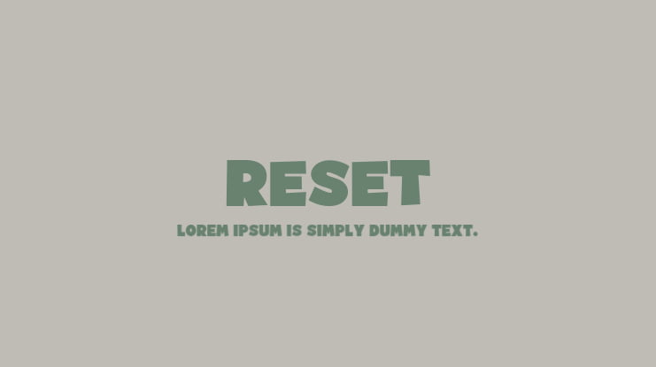 Reset Font