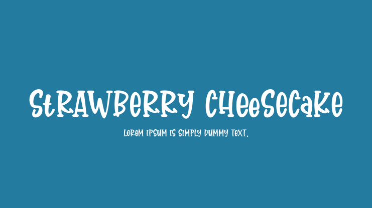strawberry cheesecake Font