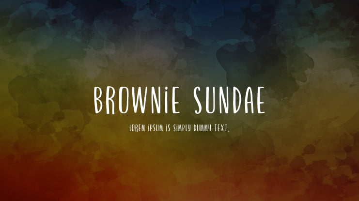 Brownie Sundae Font