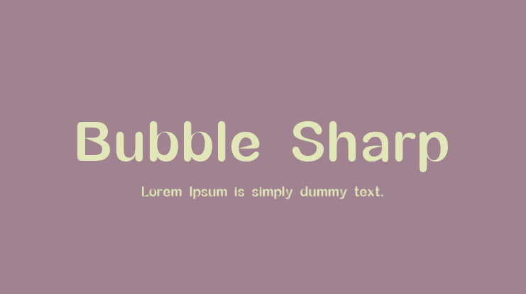 Bubble Sharp Font