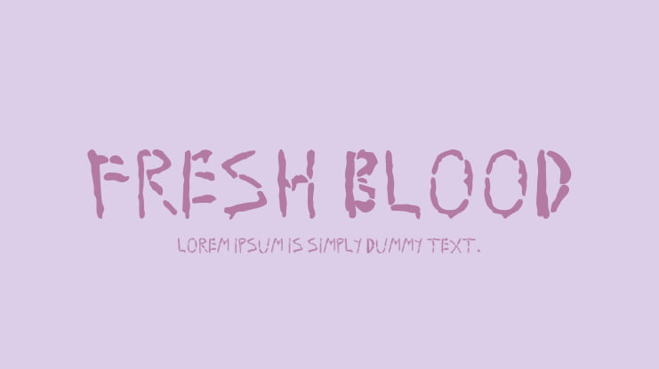 Fresh Blood Font