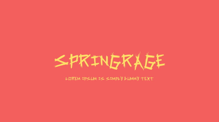 SpringRage Font