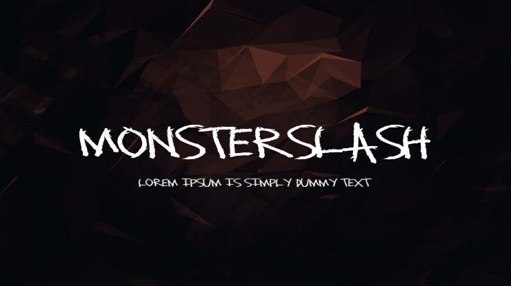 MonsterSlash Font