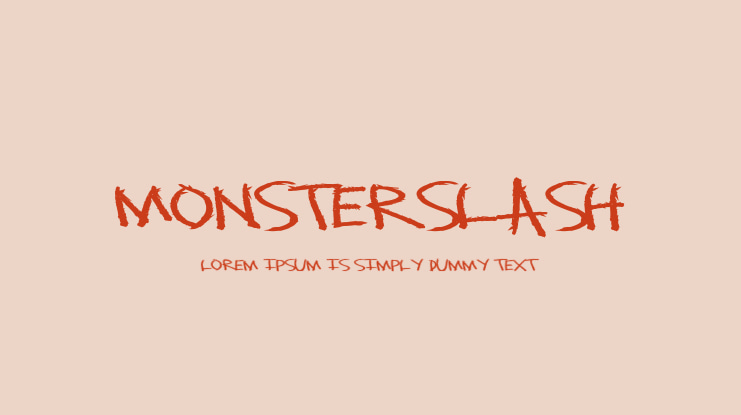 MonsterSlash Font