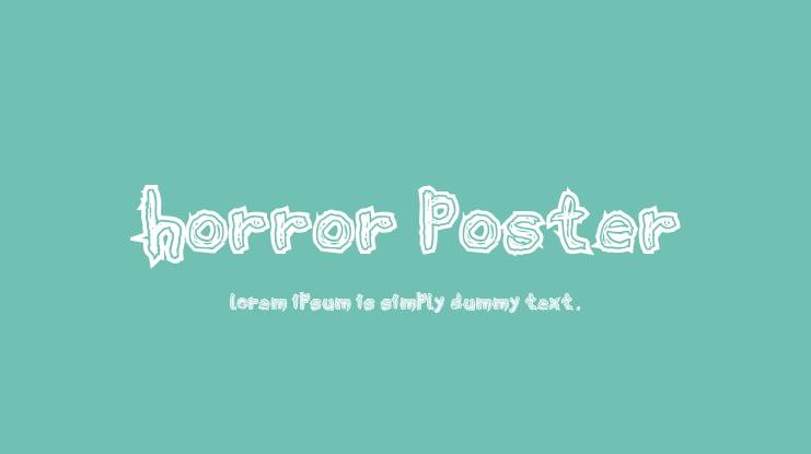 Horror Poster Font
