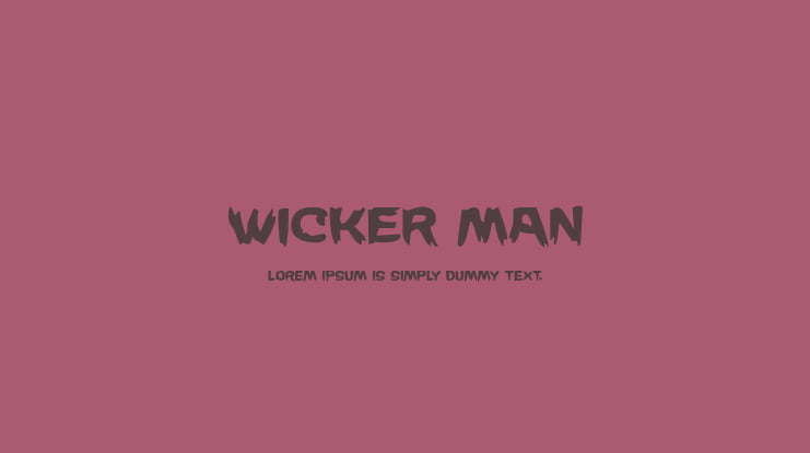 Wicker Man Font Family