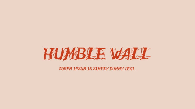 Humble Wall Font