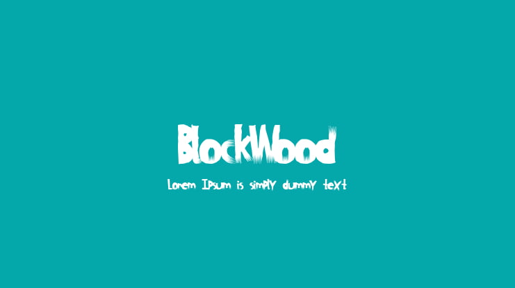 BlockWood Font