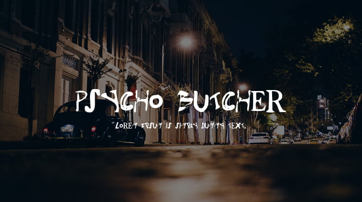 Psycho Butcher Font