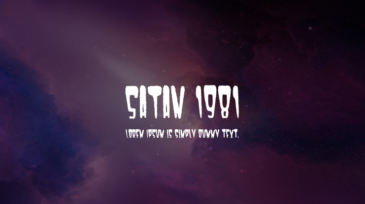 Satan 1981 Font