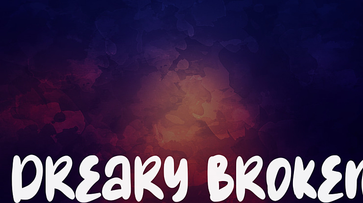 Dreary Broken Font