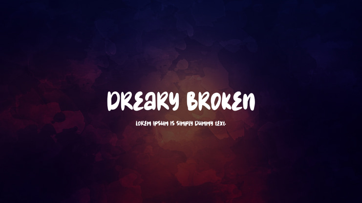Dreary Broken Font